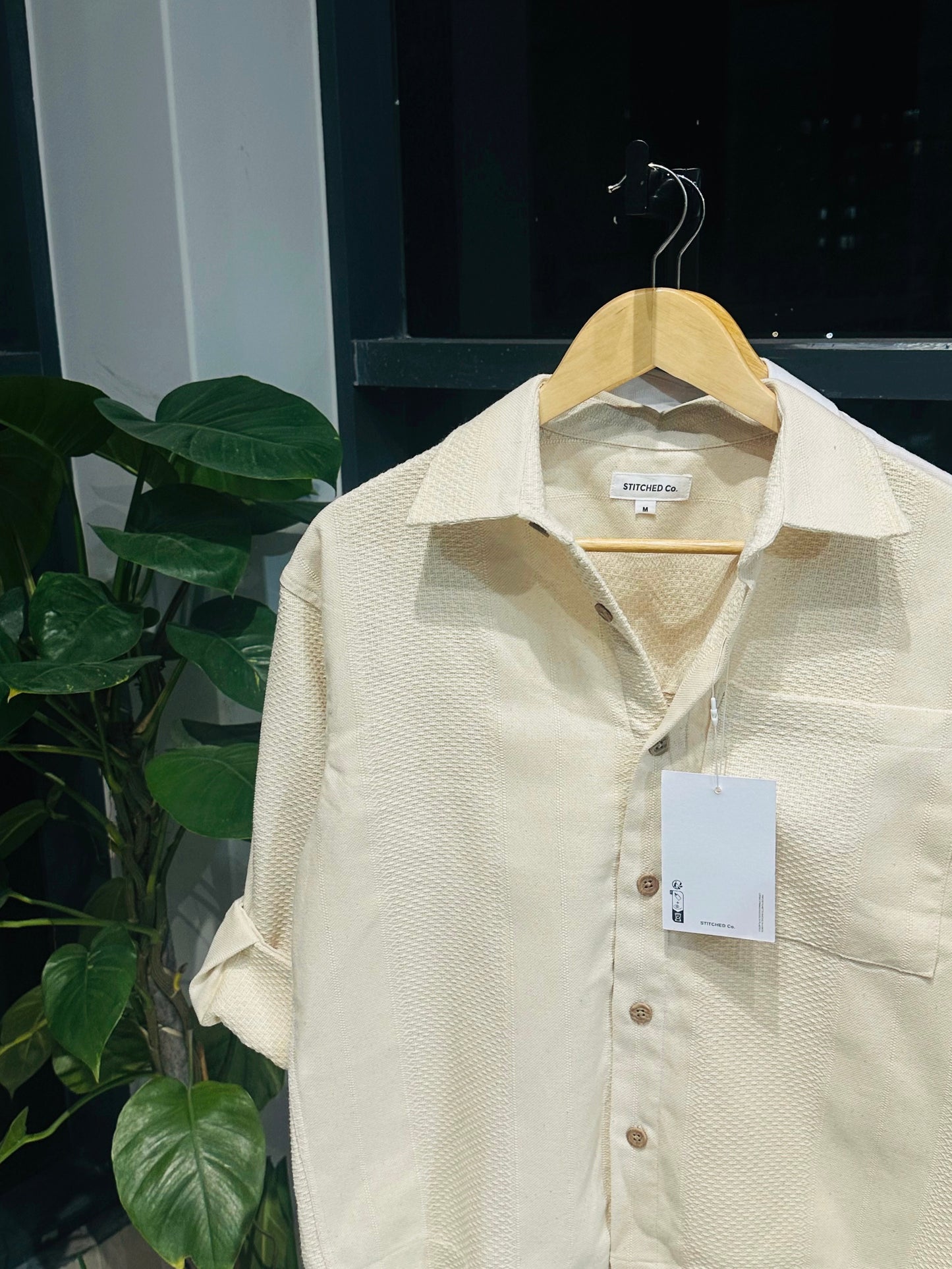 Relaxed Boxy Fit Over-Shirt - Creamy White