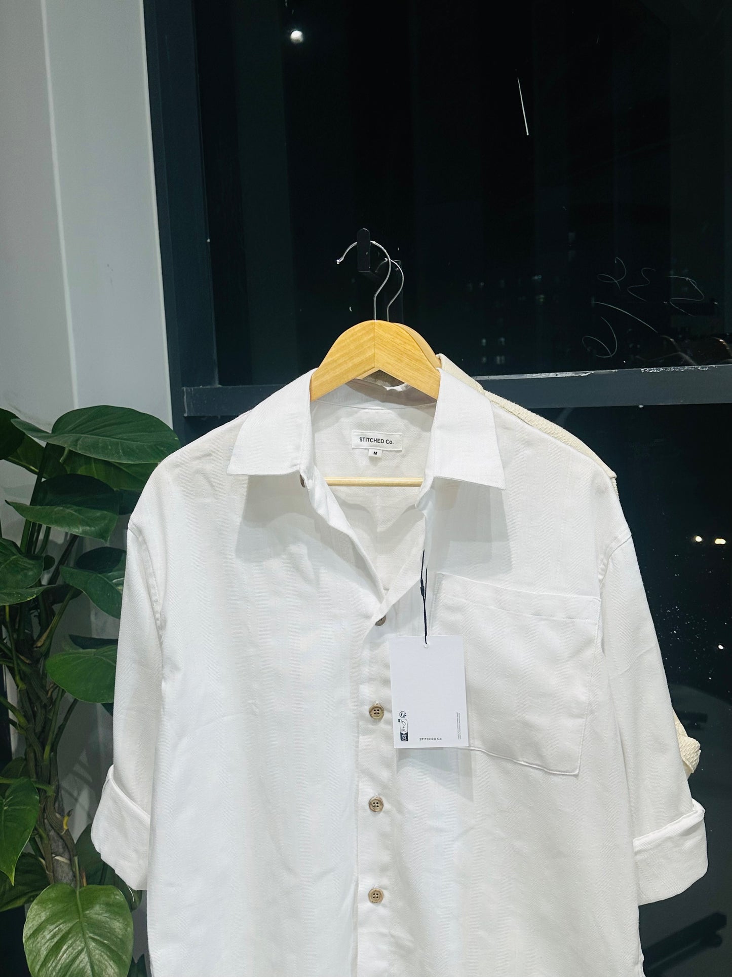 Relaxed Boxy Fit Over-Shirt - Crafted Off-white