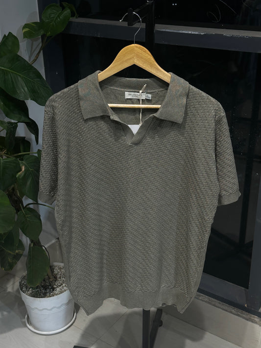 Cotton Craft Premium Knit Polo-Light Olive