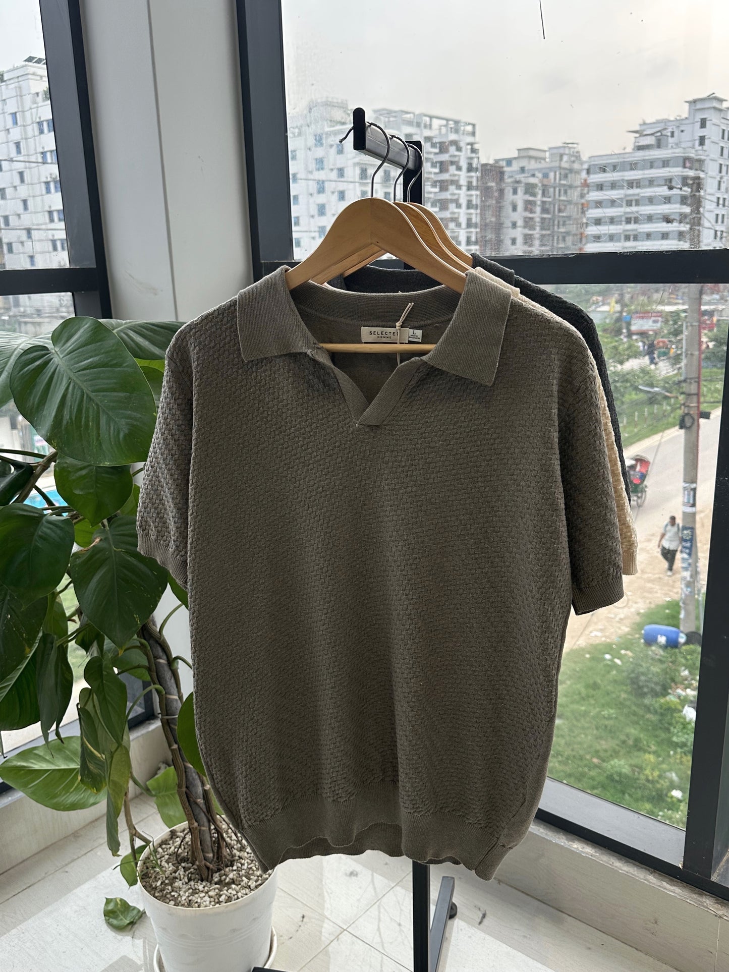 Cotton Craft Premium Knit Polo-Light Olive
