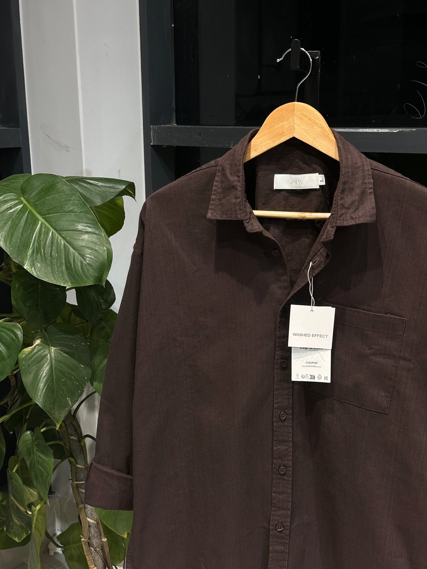 Urban Dropshoulder Shirt- Chocolate
