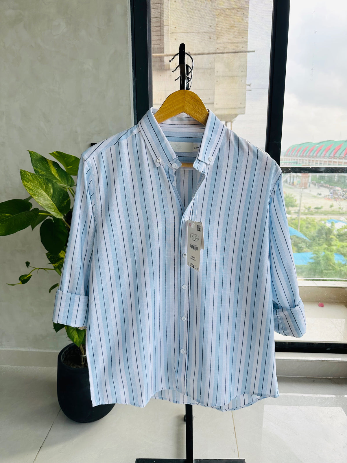 Gentle Stripe Shirt- Ocean Breeze Blue
