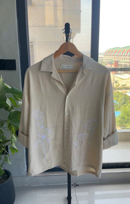 Linen Artistry Shirt-Stone Beige