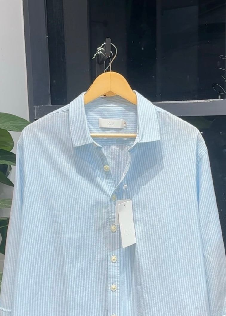 Urban Drift Boxy Shirt-sky blue