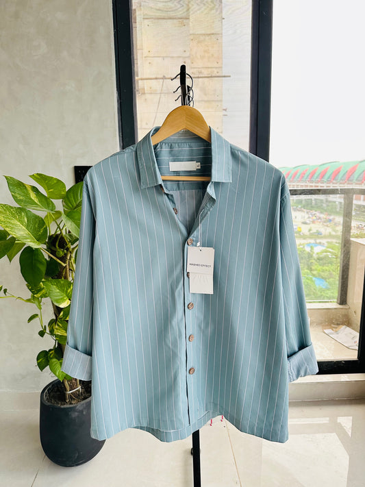 Urban Drift Boxy Shirt-muted blue