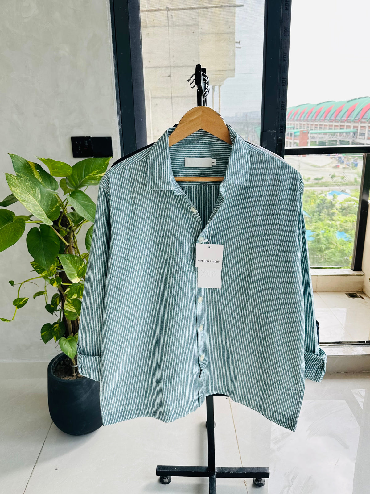 Urban Drift Boxy Shirt-seafoam green