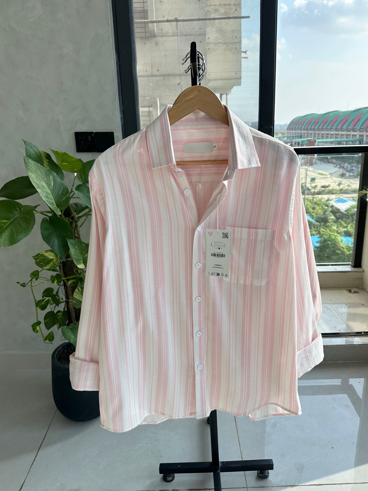 Gentle Stripe Shirt- Morning Blush