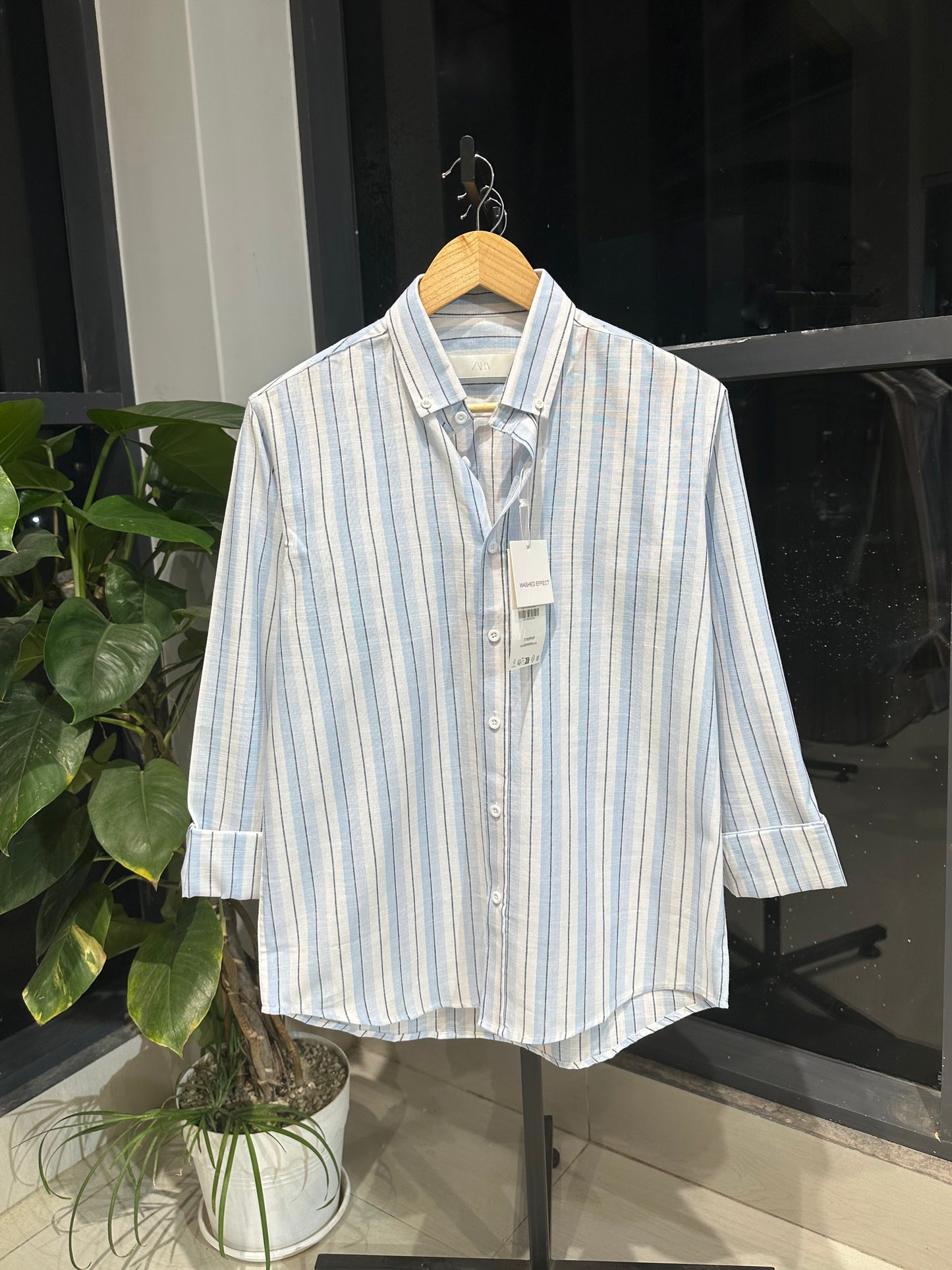 Gentle Stripe Shirt- Ocean Breeze Blue