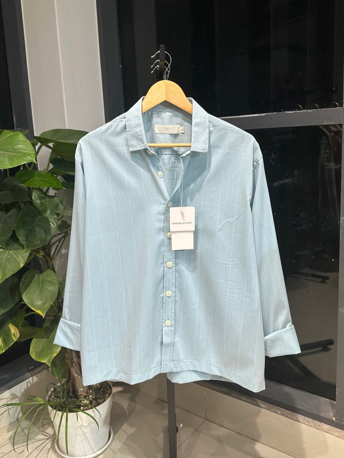 Urban Drift Boxy Shirt-Baby Blue