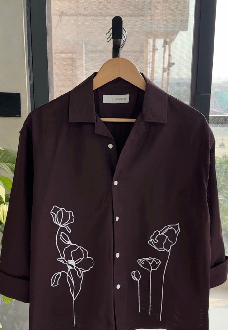 Linen Artistry Shirt-Chocolate