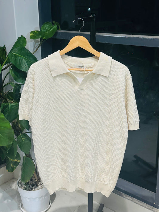 Cotton Craft Premium Knit Polo- Off-white