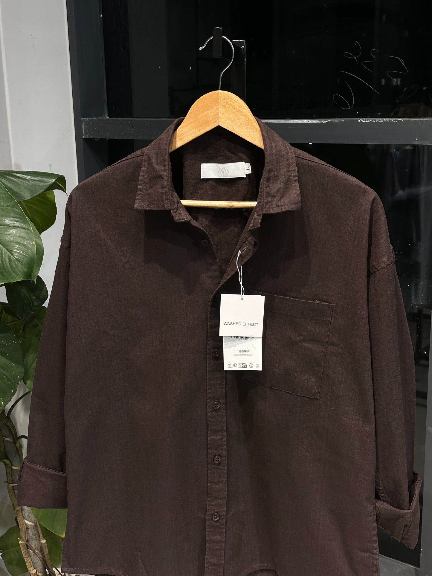 Urban Dropshoulder Shirt- Chocolate