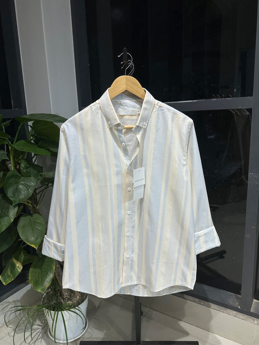 Gentle Stripe Shirt- Ice Blue