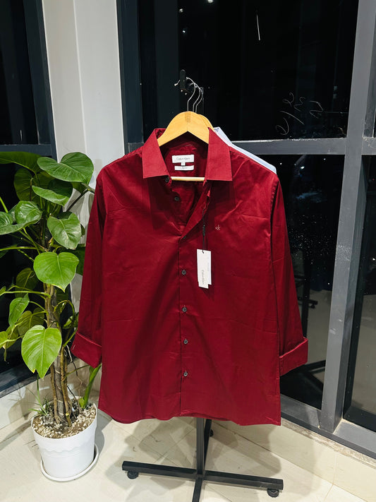 Classic Shirt-Red Maroon