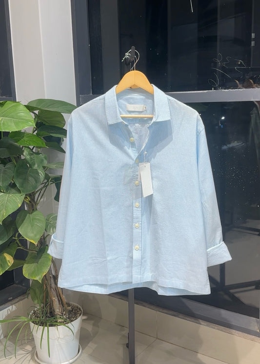 Urban Drift Boxy Shirt-sky blue