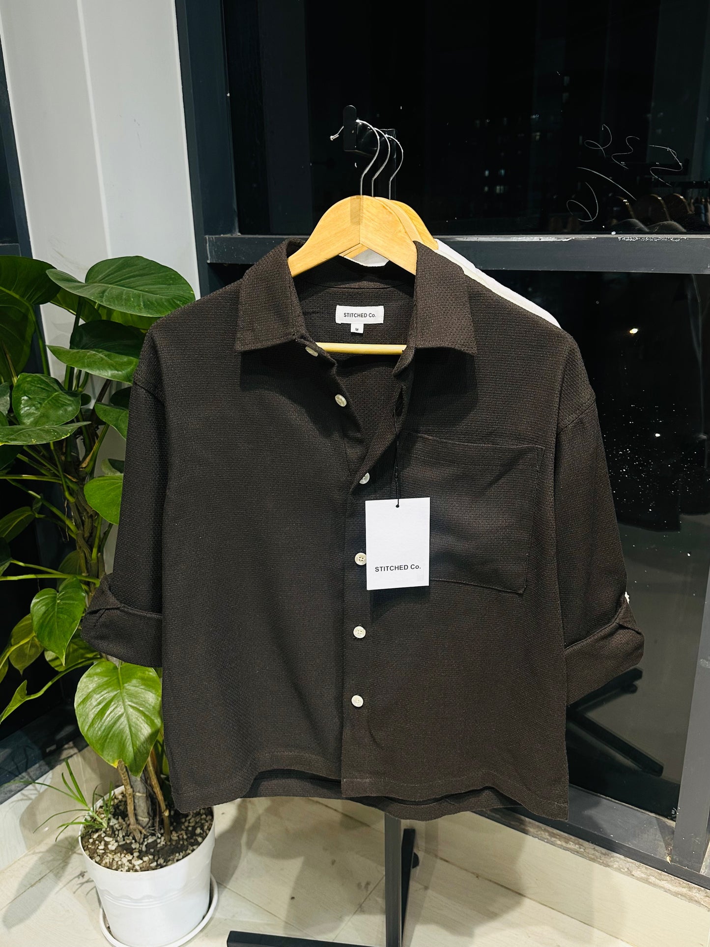 Crafted Boxy Fit Over-Shirt - crafted Chocolate