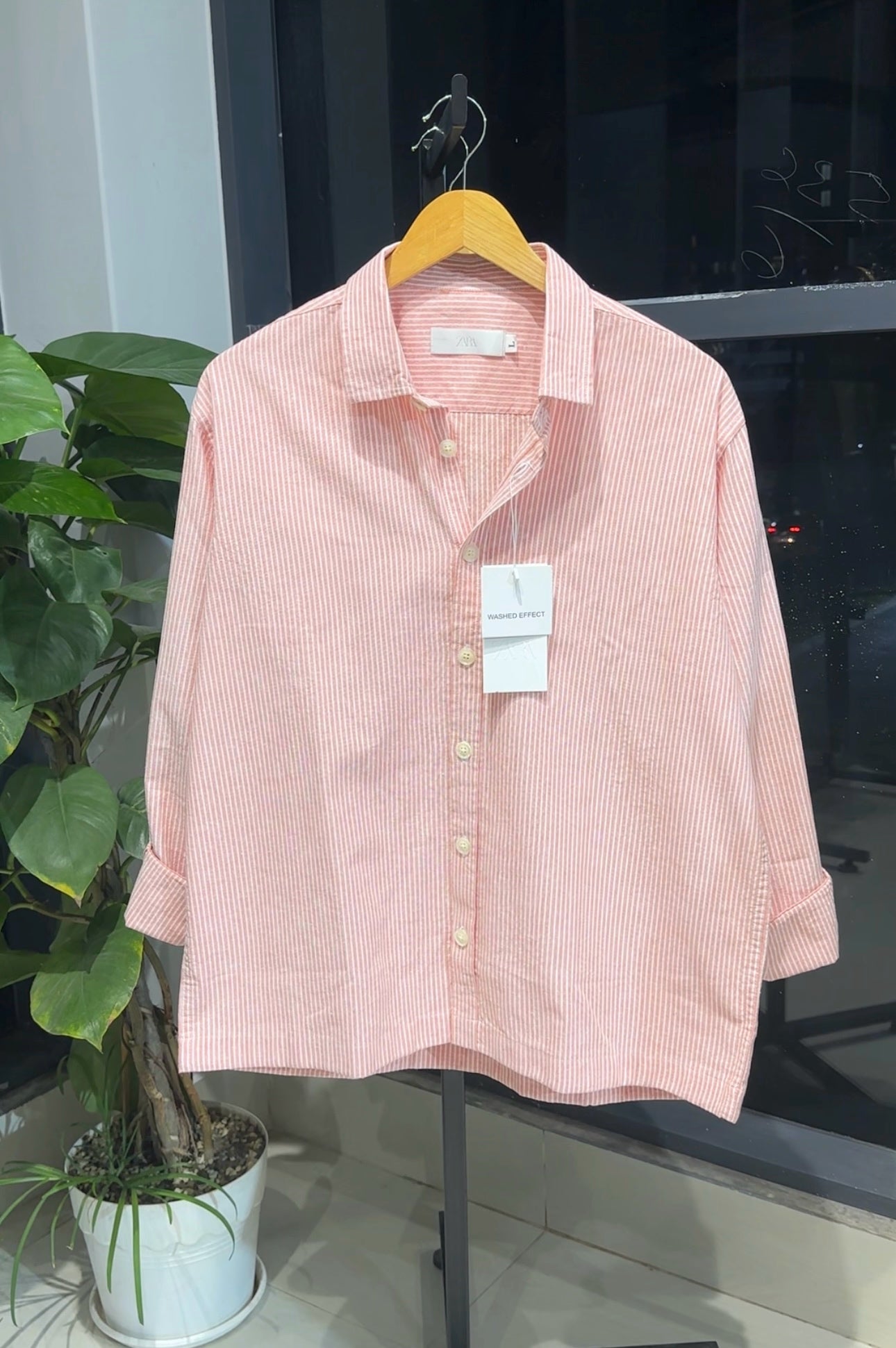 Urban Drift Boxy Shirt-salmon pink