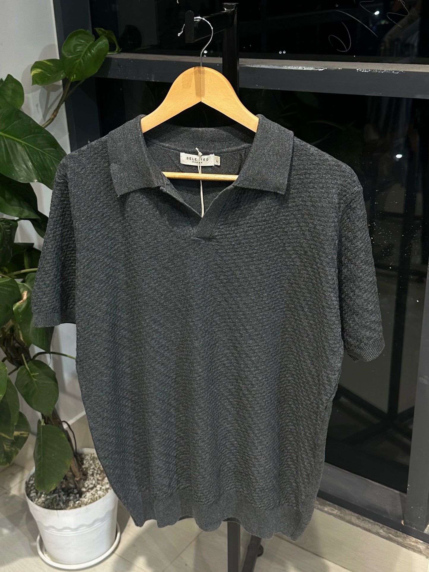Cotton Craft Premium Knit Polo- Grey