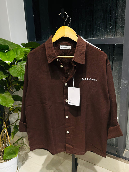 Oversized Shirt-Chocolate