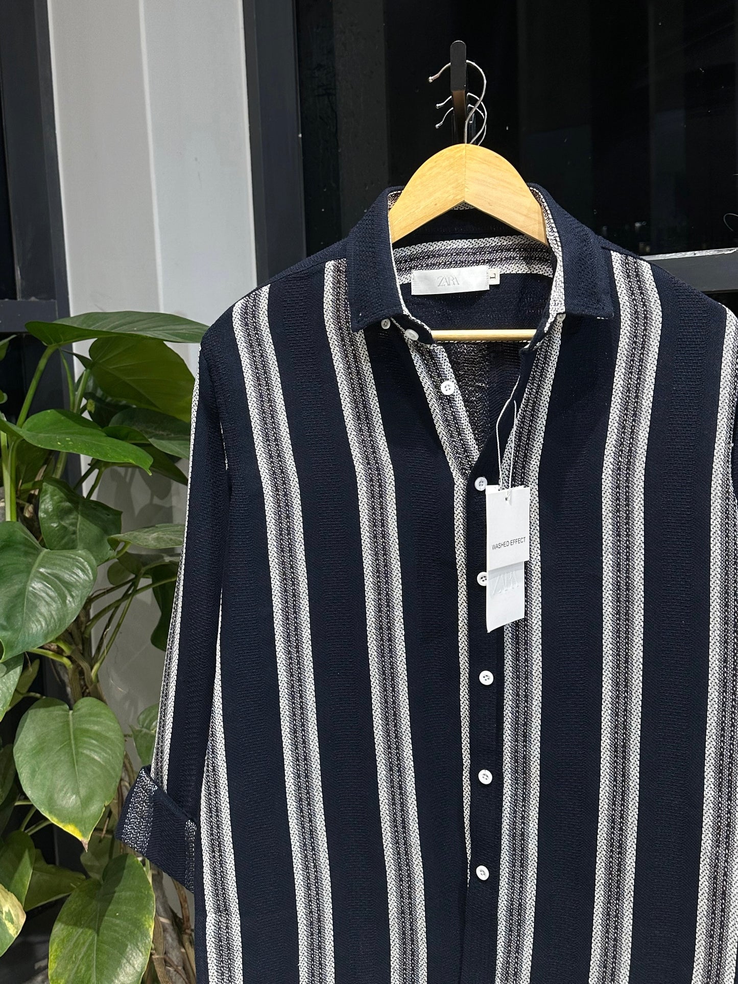 Gentle Stripe Shirt- Midnight Navy