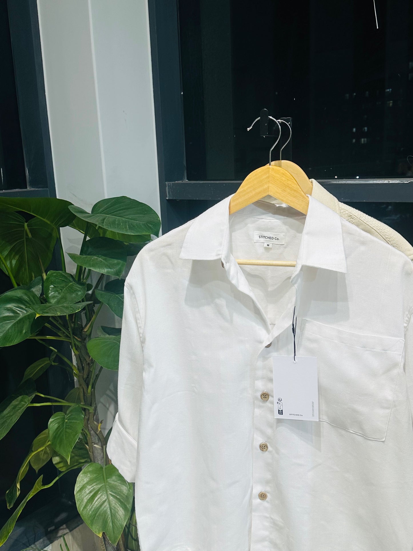Relaxed Boxy Fit Over-Shirt - Crafted Off-white