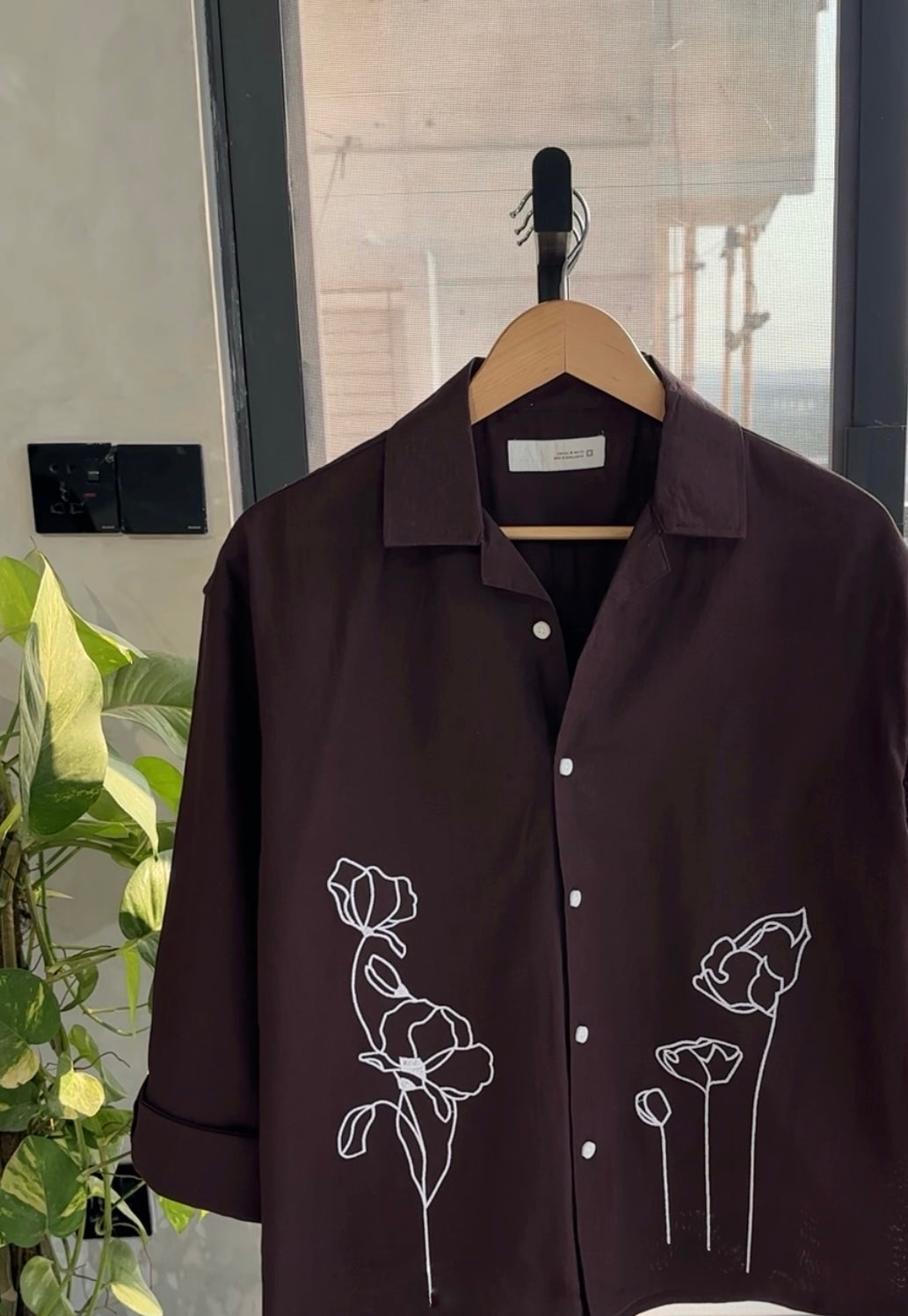 Linen Artistry Shirt-Chocolate