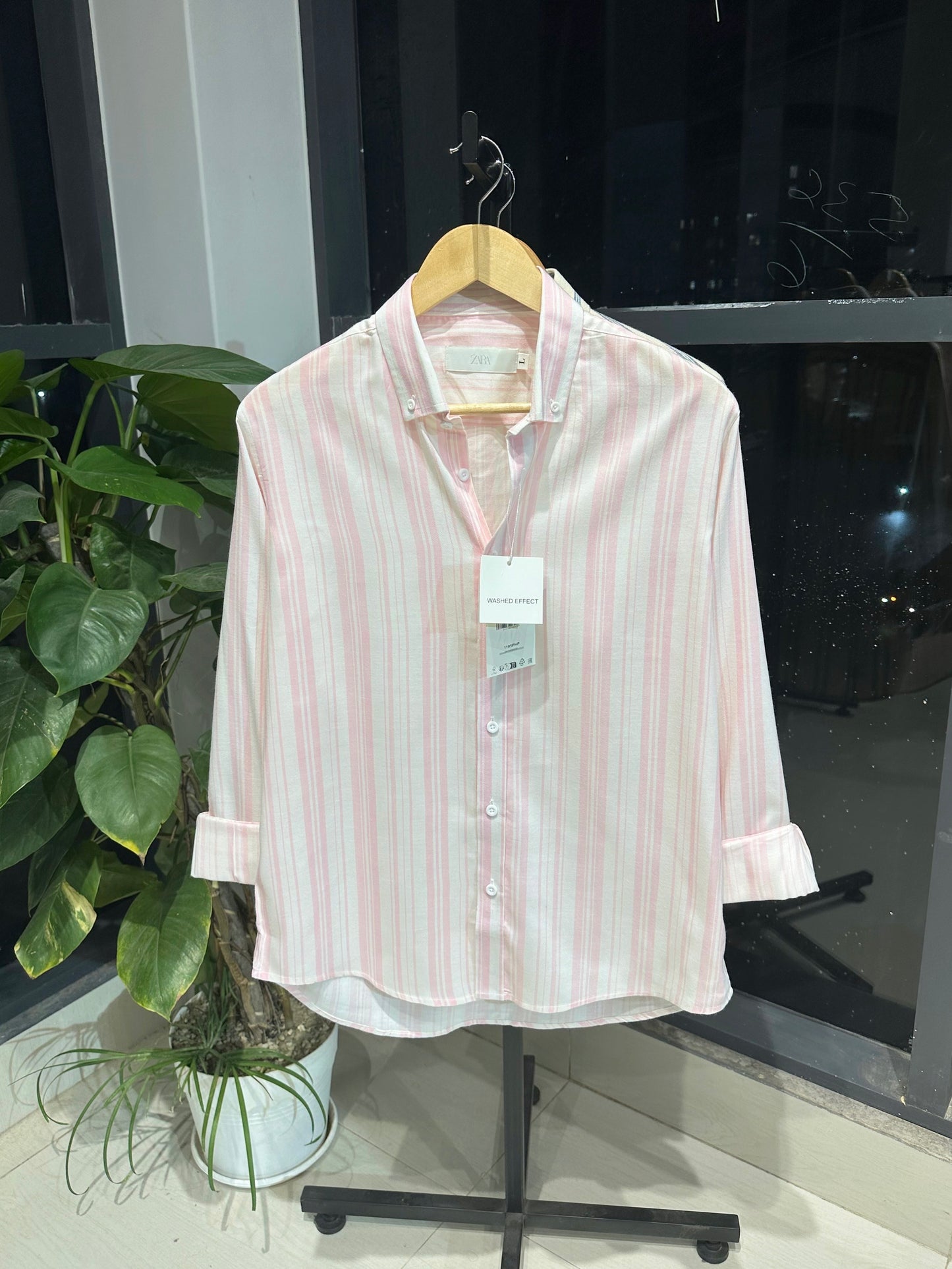 Gentle Stripe Shirt- Morning Blush