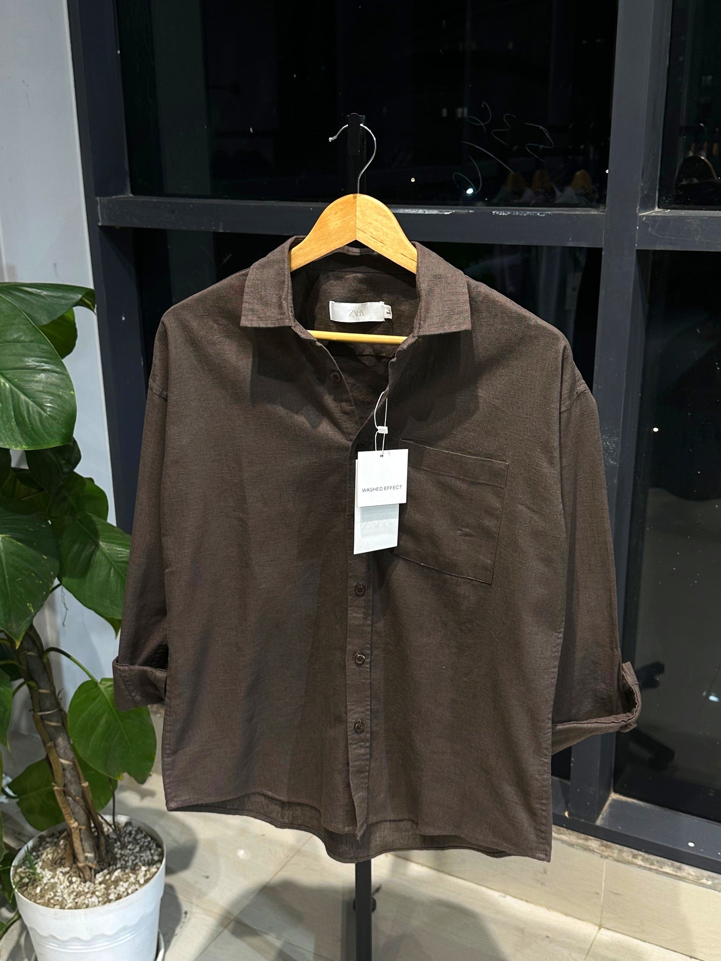 Urban Dropshoulder Shirt- Coffee Bean